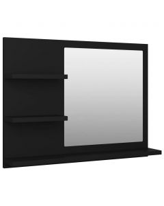 Badspiegel Schwarz 60x10,5x45 cm Holzwerkstoff