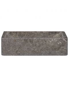 Waschbecken 45x30x12 cm Marmor Hochglanz-Grau