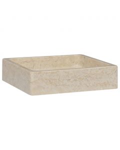 Waschbecken Creme 40x40x10 cm Marmor