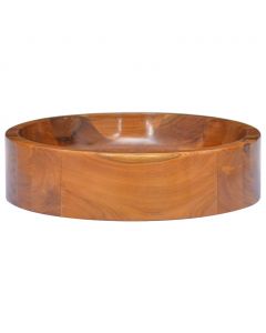 Waschbecken Massivholz Teak Φ40x10 cm