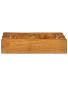 Waschbecken Massivholz Teak 50x35x10 cm