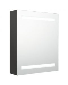LED-Bad-Spiegelschrank Anthrazit 50x14x60 cm