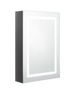 LED-Spiegelschrank fürs Bad Glänzend Grau 50x13x70 cm