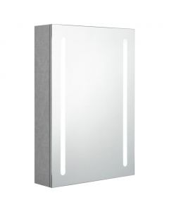 LED-Spiegelschrank fürs Bad Betongrau 50x13x70 cm