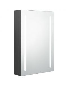 LED-Bad-Spiegelschrank Grau 50x13x70 cm