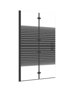 Faltbare Duschkabine ESG 80x140 cm Schwarz