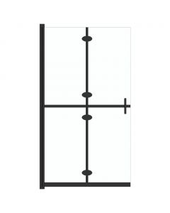 Faltbare begehbare Duschwand Transparentes ESG Glas 120x190 cm