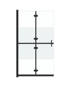 Faltbare begehbare Duschwand Halbmattiertes ESG-Glas 120x190 cm