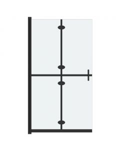 Faltbare begehbare Duschwand ESG-Glas mattiert 80x190 cm