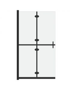 Faltbare begehbare Duschwand ESG-Glas mattiert 100x190 cm