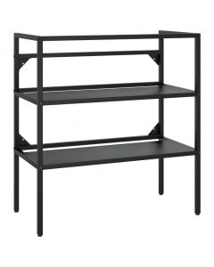 Badezimmer Waschtischgestell Schwarz 79x38x83 cm Eisen