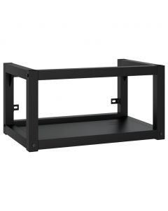 Badezimmer Wand-Waschtischgestell Schwarz 59x38x31 cm Eisen