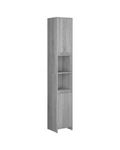 Badezimmerschrank Grau Sonoma 30x30x183,5 cm Holzwerkstoff