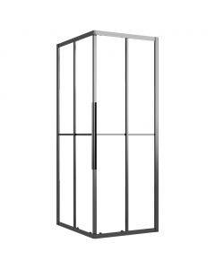 Duschkabine Halbmatt ESG 80x70x180 cm Schwarz