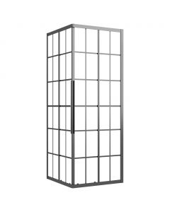 Duschkabine Matt ESG 80x80x180 cm Schwarz