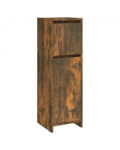 Badezimmerschrank Räuchereiche 30x30x95 cm Holzwerkstoff