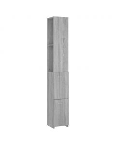 Badschrank Grau Sonoma 25x26,5x170 cm Holzwerkstoff
