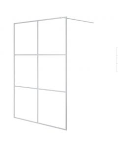 Duschwand für Begehbare Dusche Silbern 140x195 cm ESG-Klarglas