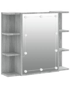 Spiegelschrank mit LED Grau Sonoma 70x16,5x60 cm