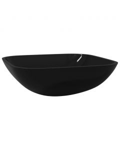 Waschbecken Glas 42x42x14 cm Schwarz