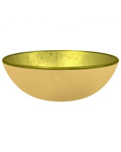 Waschbecken Hartglas 35x12 cm Golden