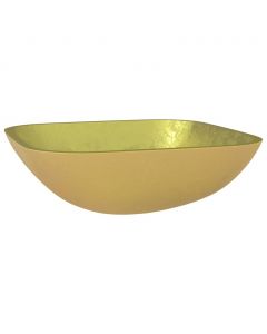 Waschbecken Glas 42x42x14 cm Gold