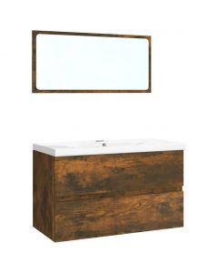 Badmöbel-Set Räuchereiche Holzwerkstoff