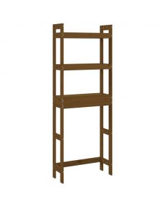 Toilettenregal Honigbraun 63x26x171 cm Massivholz Kiefer