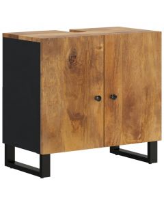 Waschbeckenunterschrank Massivholz Mango und Holzwerkstoff