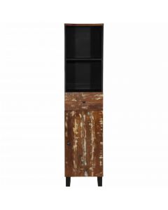 Badschrank 38x33x160 cm Altholz Massivholz