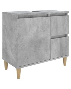 Badschrank Betongrau 65x33x60 cm Holzwerkstoff