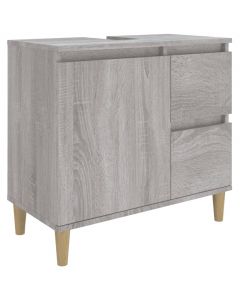 Badschrank Grau Sonoma 65x33x60 cm Holzwerkstoff