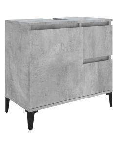 Badschrank Betongrau 65x33x60 cm Holzwerkstoff