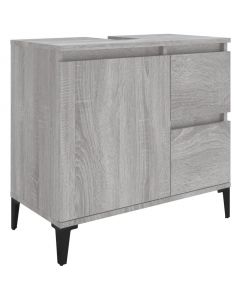 Badschrank Grau Sonoma 65x33x60 cm Holzwerkstoff