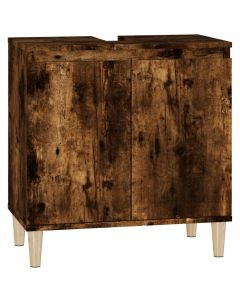 Waschbeckenunterschrank Räuchereiche 58x33x60 cm Holzwerkstoff