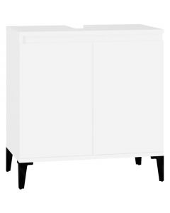 Waschbeckenunterschrank Weiß 58x33x60 cm Holzwerkstoff