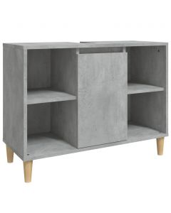 Waschbeckenunterschrank Betongrau 80x33x60 cm Holzwerkstoff