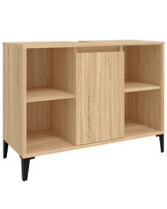 Waschbeckenunterschrank Sonoma-Eiche 80x33x60 cm Holzwerkstoff