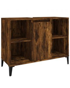 Waschbeckenunterschrank Räuchereiche 80x33x60 cm Holzwerkstoff