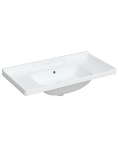 Waschbecken Weiß 91,5x48x23 cm Rechteckig Keramik