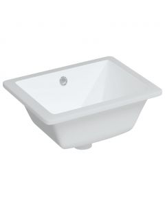 Waschbecken Weiß 39x30x18,5 cm Rechteckig Keramik