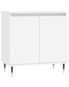 Badezimmerschrank Weiß 58x33x60 cm Holzwerkstoff