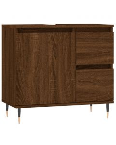 Badschrank Braun Eichen-Optik 65x33x60 cm Holzwerkstoff