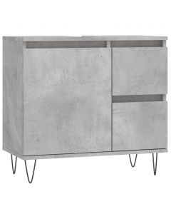 Badschrank Betongrau 65x33x60 cm Holzwerkstoff