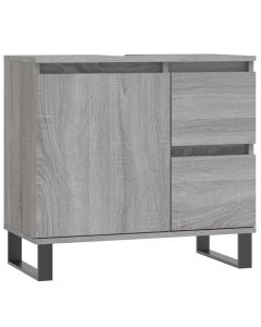 Badschrank Grau Sonoma 65x33x60 cm Holzwerkstoff