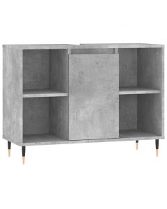 Badschrank Betongrau 80x33x60 cm Holzwerkstoff