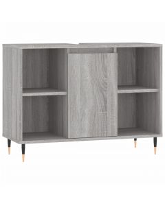 Badschrank Grau Sonoma 80x33x60 cm Holzwerkstoff