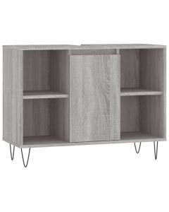 Badschrank Grau Sonoma 80x33x60 cm Holzwerkstoff