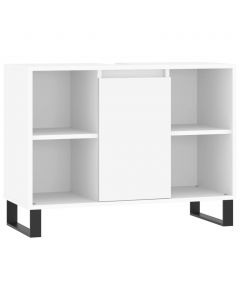 Badschrank Weiß 80x33x60 cm Holzwerkstoff