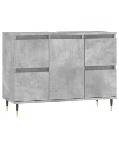 Badschrank Betongrau 80x33x60 cm Holzwerkstoff